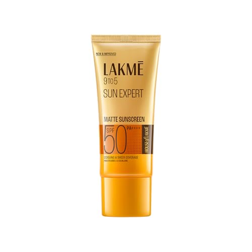 Lakme Sunscreen For Bright Skin, SPF 50 PA++++, Water Light, Niacinamide, In Vivo Teste…