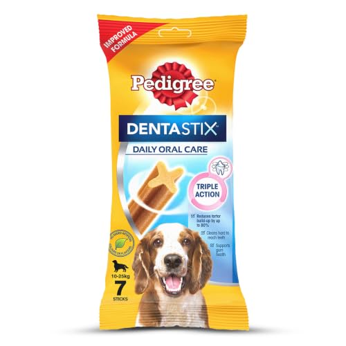 Pedigree Dentastix Oral Care Dog Treat, Adult Medium Breed (10-25 kg), 180 g, Recommend…