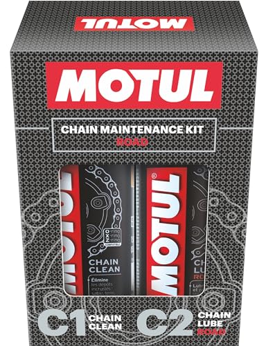 Motul Combo of C2 Chain Lube (400 ml) and C1 Chain Clean for All Bikes (400 ml) (LBCH01…