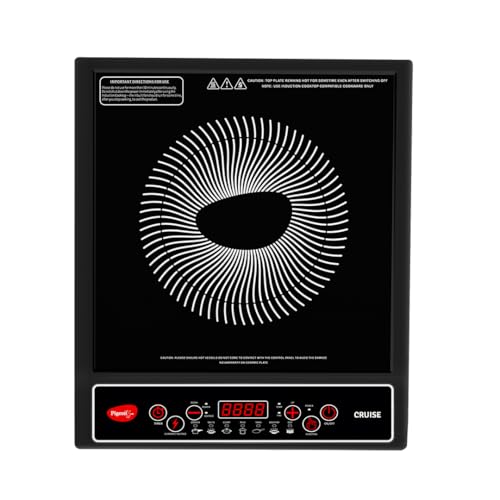 Pigeon by Stovekraft Cruise 1800 watt Induction Cooktop With Crystal Glass,7 Segments L…