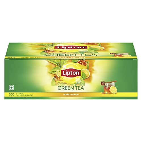 Lipton Green Tea, Honey Lemon, 100 Tea Bags, for Weight Loss, with Catechins to Boost M…