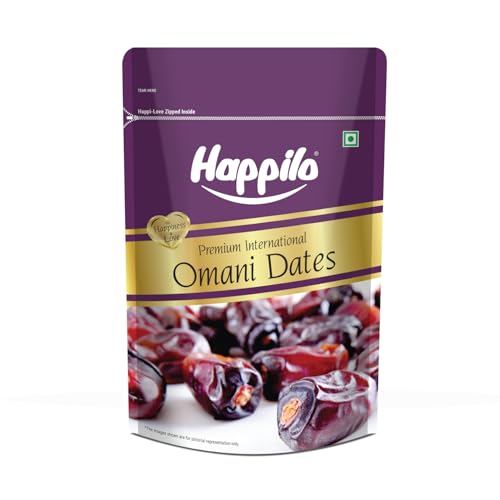 Happilo Premium International Omani Dates 250g | Khajur, Khajoor | Dry Fruits | Healthy…