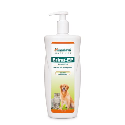 Himalaya Erina-EP Shampoo | 450 ml | Tick & Flea Control for Dogs & Cats | With Neem &…