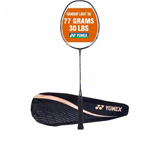 Yonex Nanoray Light 18i Graphite Badminton Racquet with Free Full Cover (77 Grams, 30 L…