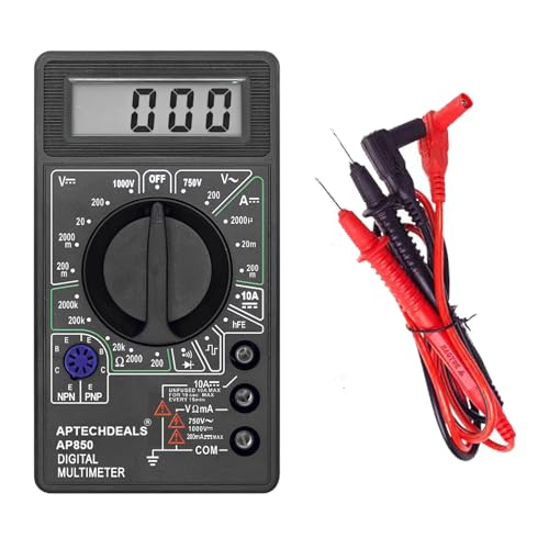 APTECH DEALS Digital Multimeter LCD AC DC Measuring Voltage Current (2000 Counts)
