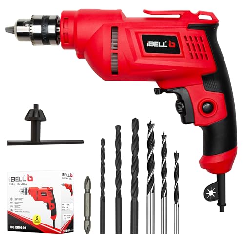 IBELL Electric Drill ED06-91 | 400W Power | 10mm Metal Chuck | 0-2800 RPM Variable Spee…