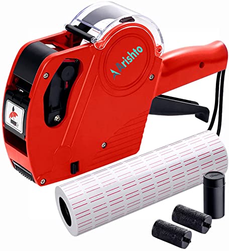 Arishto MRP Rate Gun Price Label Printer Machine - Manual 8 Digit Price Tag Machine Lab…