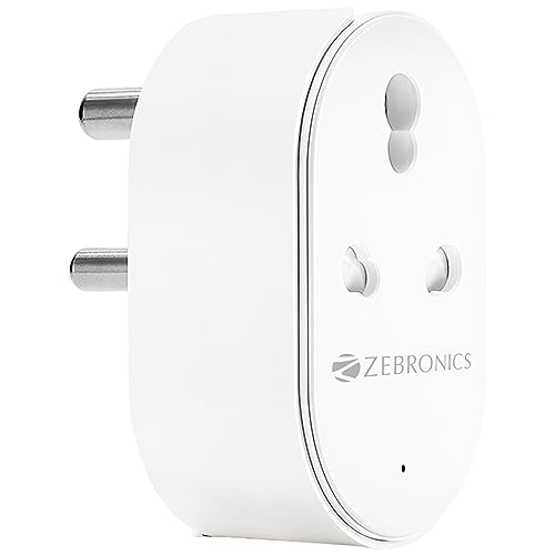 Zebronics ZEB-SP116, Smart Wi-Fi Plug Compatible with Google Assistant & Alexa, Support…