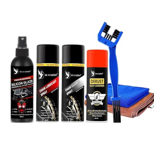 BLACKBIRD Bike Care Kit Chain Lube Spray 220ml, Chain Cleaner Spray 220ml, De-Rust 120m…