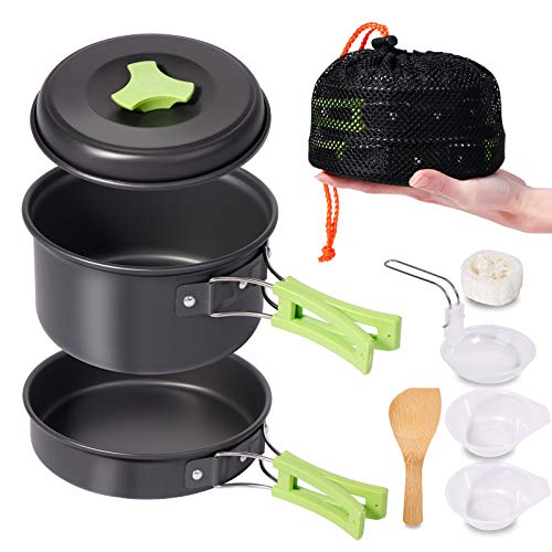 REHTRAD 8 Pcs Camping Cooking Set，Camping Accessories for Outdoor，Camping Utensils with…