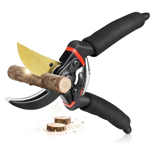 JD FRESH 8 Inch Heavy Duty Bypass Plant Cutter for Garden, Pruners for Plants Cutting G…