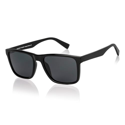 Vincent Chase By Lenskart | Black Full Rim Square | Polarised Stylish Sunglasses | 100%…