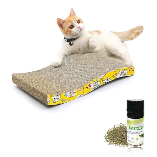 Emily Pets Cat Scratcher Cardboard 2 in 1 Reversible Scratching Pad Recyclable Corrugat…