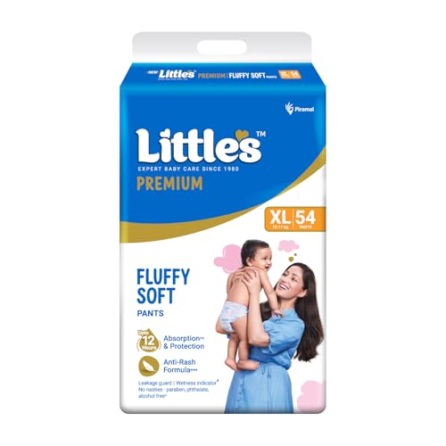 Little's Premium Baby Diapers XL Size (Extra Large) Pants Style | 12-17 kg | 54 Count |…