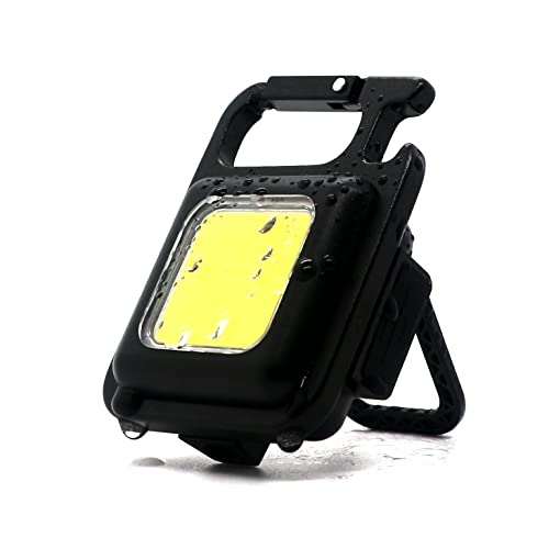 Keychain Mini Cob Flashlight, Super Bright (Max 500 Lumens) Rechargeable Emergency Ligh…