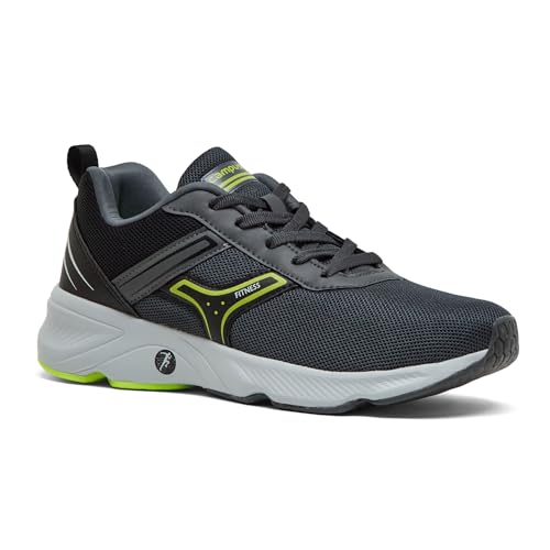 Campus Men's Hurricane D.Gry/BLK Running Shoes - 8UK/India 6G-842