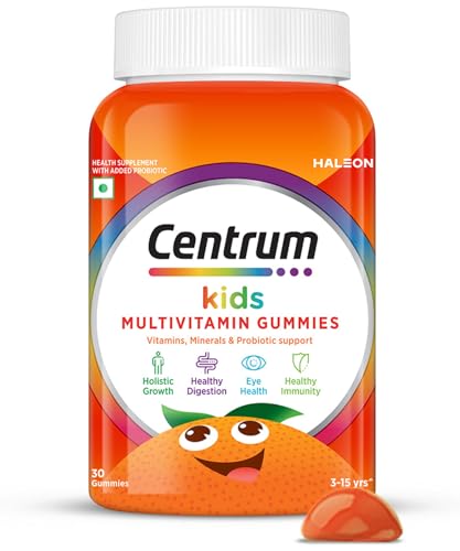 Centrum Kids, World's No.1 Multivitamin with Probiotics, Vitamin C & 11 other nutrients…