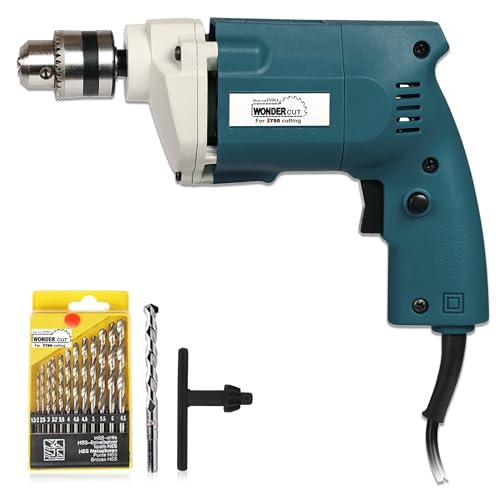 WONDERCUT Wc-Ed-10-B-Cmb Drill Machine 10Mm With Free 13Pcs Hss Drill Bits & 1Pc Masona…