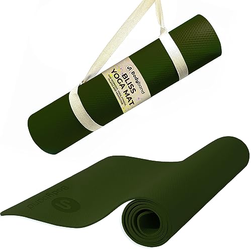 Bodyband Yoga Mat for Women and Men 4mm with Carry Strap EVA Material Extra Thick Exerc…