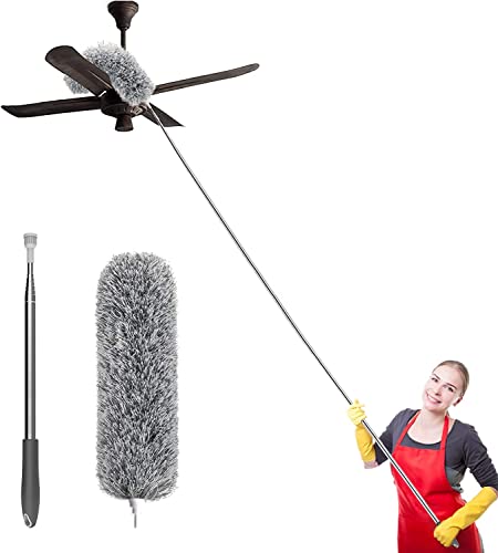 Hallstatt 2026 Upgraded Long Handle Microfiber Feather Fan Ceiling Duster for Dust Clea…