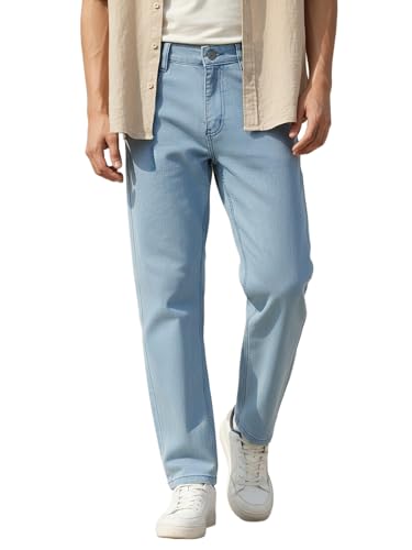 Urbano Fashion Men's Ice Blue Regular Fit Washed Jeans Stretchable (epsjeanreg-iceblue-…