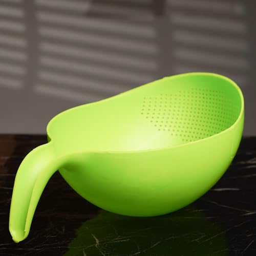 Clazkit Multi-Purpose Strainer or Washer Bowl for Rice Fruits & Vegetable Rice Bowl Col…
