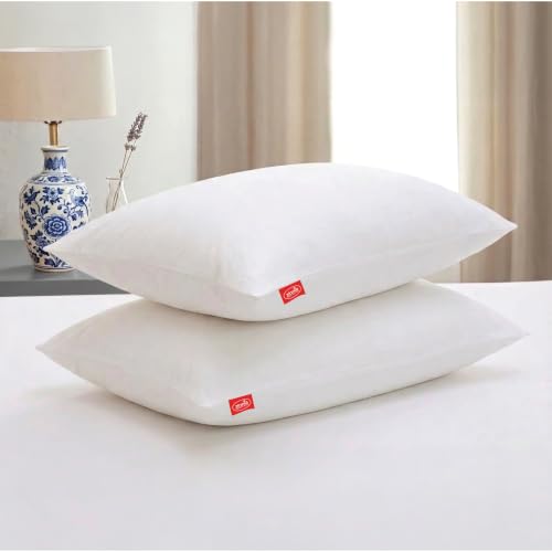 Zinnia Comfort Soft Microfiber Bed Pillows for Sleeping | White, Regular Size 16 x 24 I…