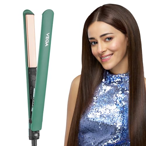 Vega Salon Smooth Hair Straightener for Women with Ceramic Coated Plates, Quick Heatup…
