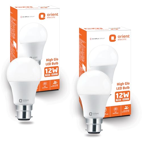 Orient Electric 12W High Glow LED bulb| 180-degree wide beam angle| Voltage surge prote…