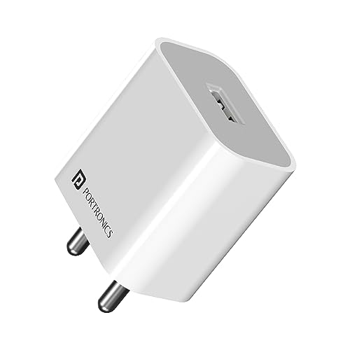 Portronics Adapto 12 2.4A 12W Fast Wall Charger for iPhone 11/Xs/XS Max/XR/X/8/7/6/Plus…