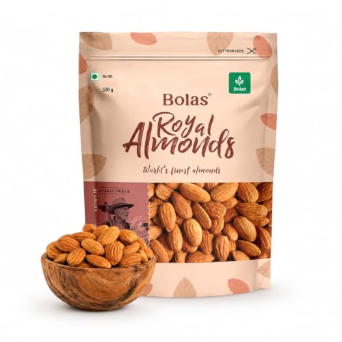 Bolas Royal California Almonds 500g | Badam Giri | High in Fiber | Rich in Protein, Mag…