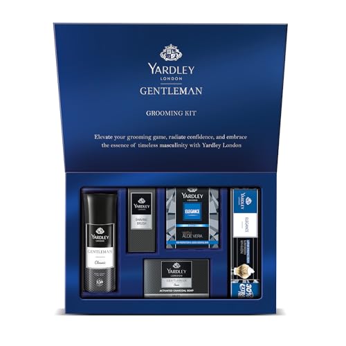 Yardley London Gentleman Luxury Grooming Kit For Men With Classic Activated Charcoal So…