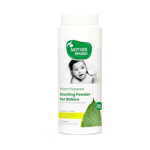 Mother Sparsh Plant Powered Dusting Powder For Babies - 200g | Talc Free Baby Powder Wi…