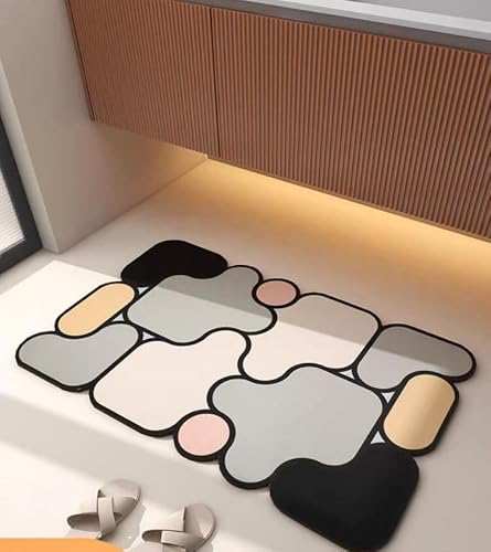 SKVM Memory Foam Water Absorbent Rectangular Shape Mat for Bathroom Kitchen Floor Door…