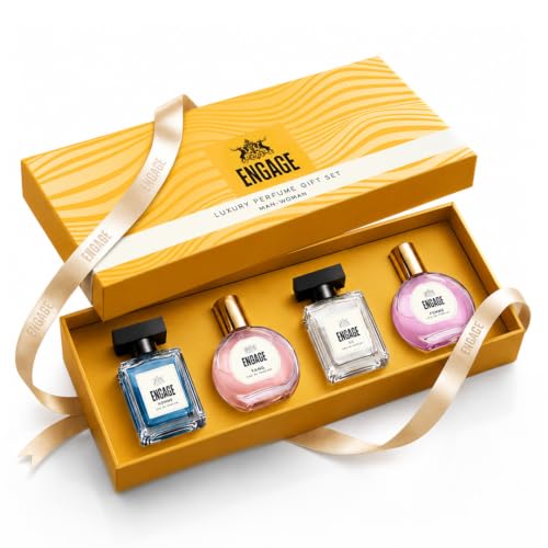 Engage Luxury Perfume Gift Set for Men & Women 80ml (20ml x 4)| Couple Gift | 4 Premium…