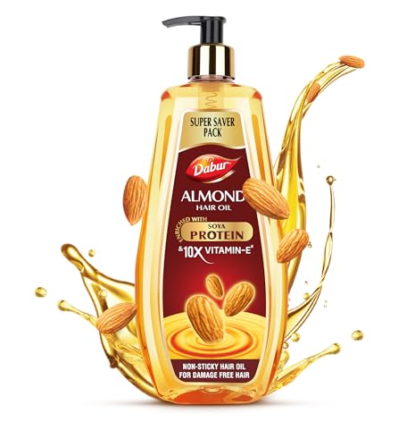 Dabur Almond Hair Oil - 650 ml|Provides Damage Protection|Non Sticky Formula|For Hair F…