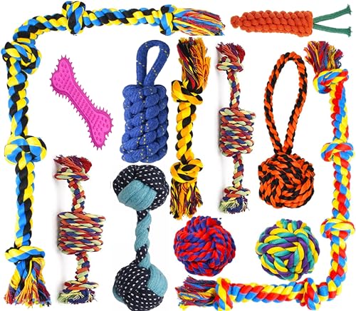Agirav Dog and Puppy Toy Set - Chew, Teething, Rope, and Tug Toys for Small to Medium D…