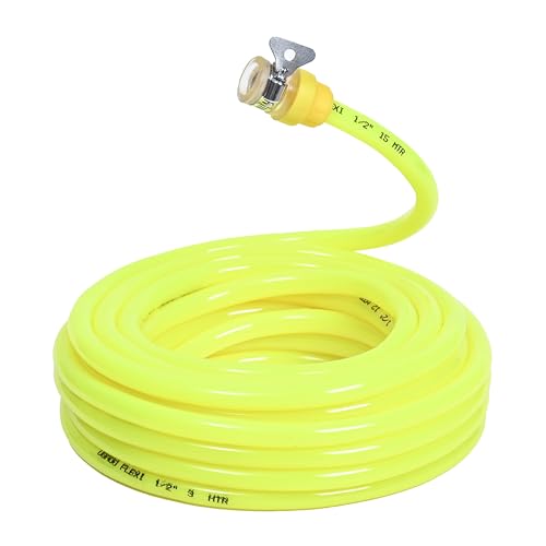 UGAOO Flexi Water Hose PVC Pipe with Leak-Proof Tap Adaptor (15 m) | Heavy Duty Pipe fo…