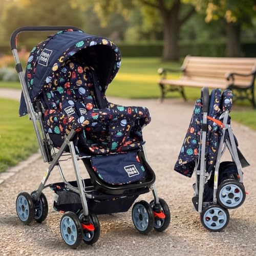 Mee Mee Little Explorer Baby Stroller/Pram for 0–3 Years | Foldable with Reversible Han…