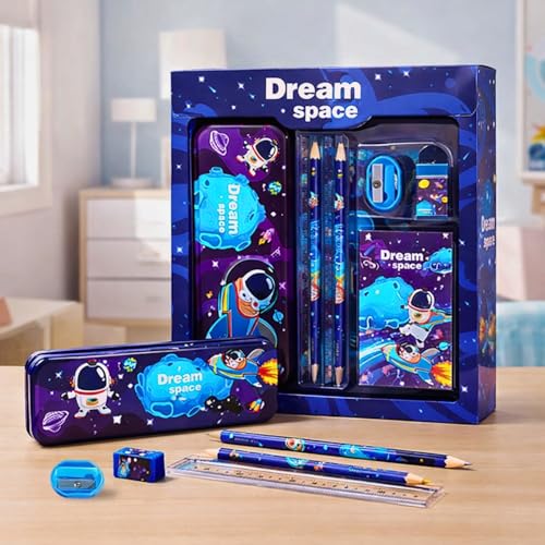 Toy Imagine Space Theme Stationery Set for Kids | 12-Piece Stationary Kit for Boys & Gi…