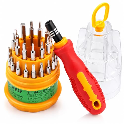 Sulfar Screwdriver Set, Steel 31 in 1 with 30 Screwdriver Bits, Professional Magnetic D…
