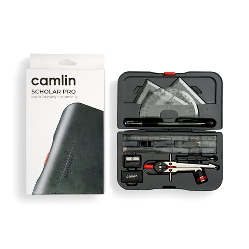 Camlin Scholar Pro Geometry Box - 12-Piece Set | Premium Geometry Box Kit for School ki…