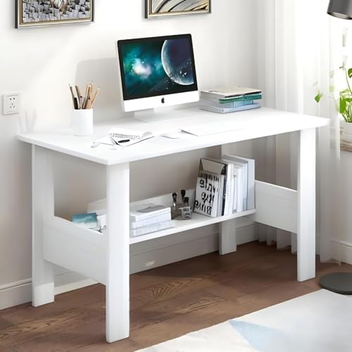 Callas Engineered Wood Computer Desk with Shelf – Modern Laptop Study Table for Home Of…
