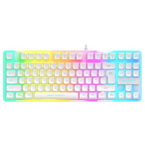 Ant Esports MK700 V2 Membrane TKL Wired Gaming Keyboard, 87 UV Coated Mechanical feel K…