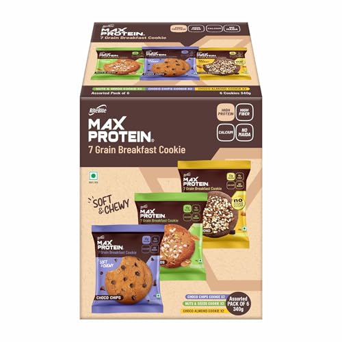 RiteBite Max Protein Assorted Cookies with 10g Protein, 4g Fiber | No Maida, GMO Free,…