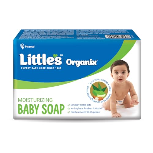 Little's Organix Gentle Moisturizing Baby Soap 75g x Pack of 5 | With AloeVera & Neem |…