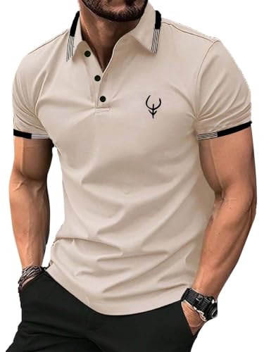 Lymio Polo T Shirt for Men || Men Casual T-Shirt || Polo (Polo-43-Chiku-XL) Beige