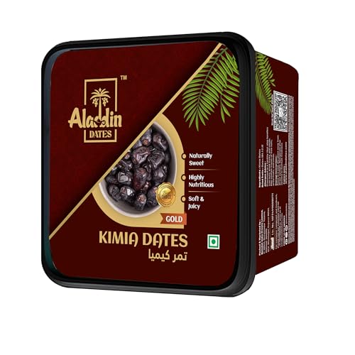 Aladdin Dates Black Kimia Dates 500g | Premium Mazafati Khajoor | Soft Black Dates | IM…