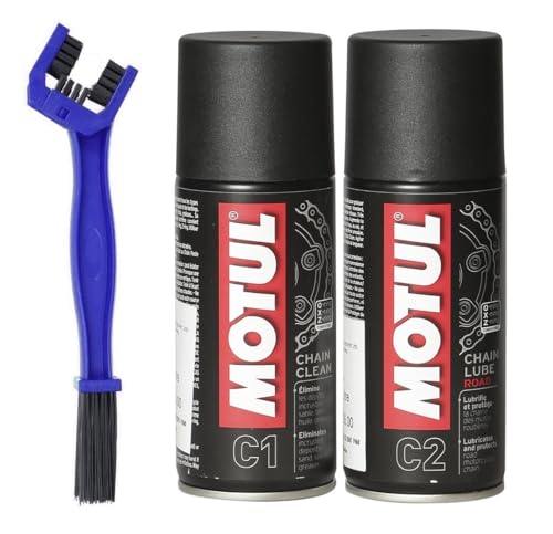 Chain Cleaner C1 (150 ml) & Chain Lube Road C2 (150 ml) Chain Cleaner Brush | Chain Oil…
