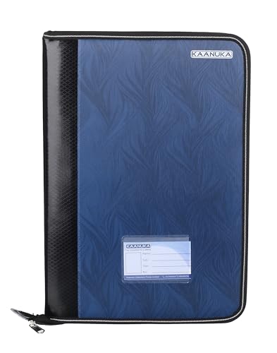 KAANUKA PU Leather Executive Portfolio File Folder – Legal Size Document Holder with 20…